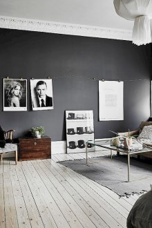White interior in a studio apartment