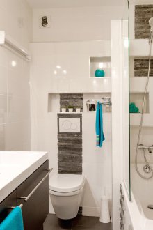 White Tiled Bathroom Interior