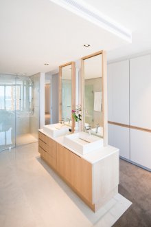 White bathroom interior