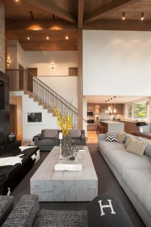 White and gray interior