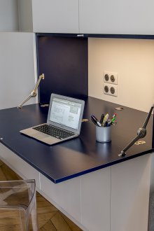 White wardrobe in the interior