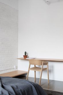 White interior with countertop