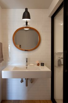 White bathroom interior