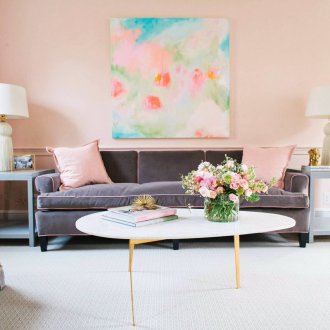 Interior for a girl with flowers