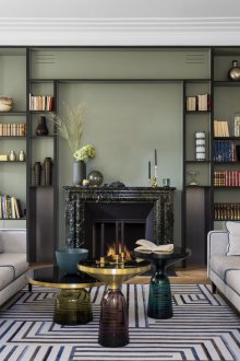 Interior for a girl with a fireplace