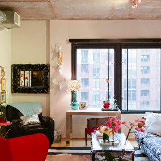 Interior for a girl in the loft style