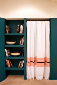 Zonage avec rideaux au cabinet