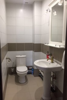 Telha para o banheiro bicolor