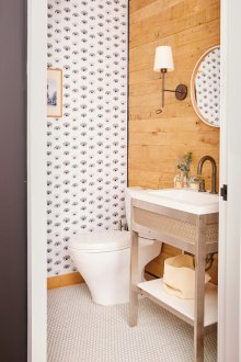 Carta da parati WC eclettica