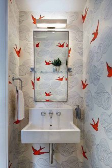 Carta da parati stampata della toilette