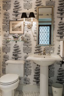 Carta da parati toilette retrò