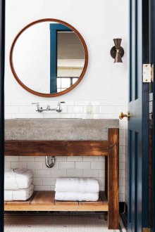 Beton lavabo büyük banyo