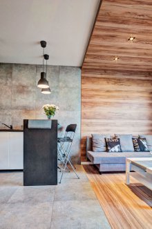 Tek yatak odalı daire 40 m2 basit bir tasarım