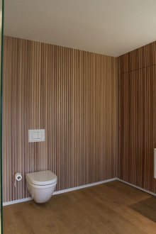 Tuvaletin ahşap panellerle onarımı