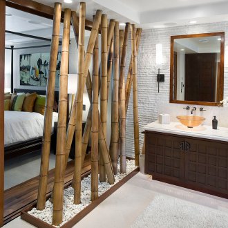 Interior bamboo partition