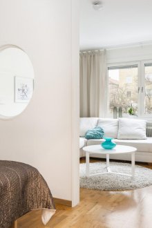 Interior partition with a window