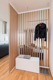 Interior partition in the hallway