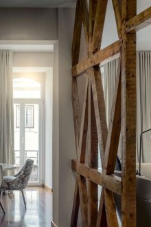 The interior partition is old