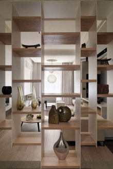 Interior partition shelving