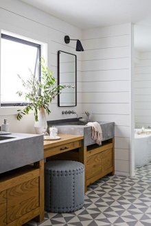 Interior partition in the bathroom
