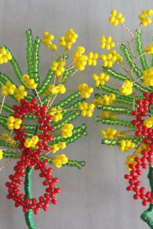 Crafts για τις 8 Μαρτίου, οκτώ από τις χάντρες