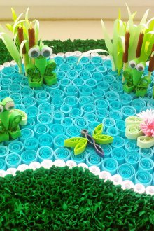 Crafts για τις 8 Μαρτίου ασυνήθιστο στην τεχνική quilling