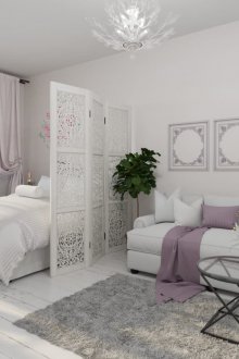 Zwei-Zimmer-Odnushka mit einem Bildschirm