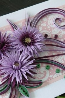 Quilling tekniğini kullanarak 8 Mart için DIY hediye
