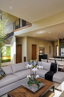 Design kitchen living room in a private house