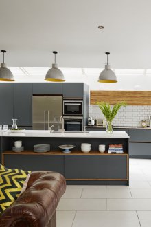 Living room kitchen design with a set