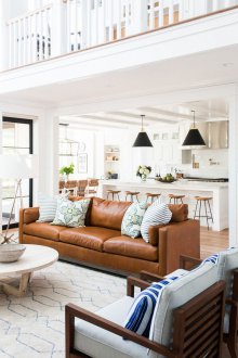Design of living room kitchen with column