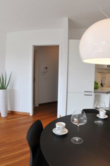Design kitchen living room in the apartment