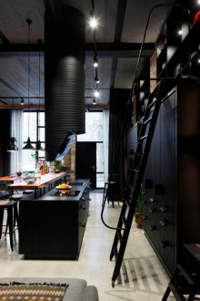 Loft living room kitchen design