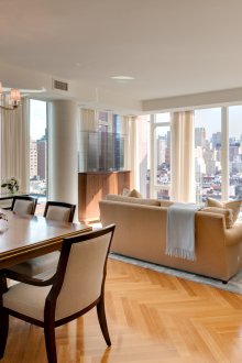 Neoclassical living room kitchen design