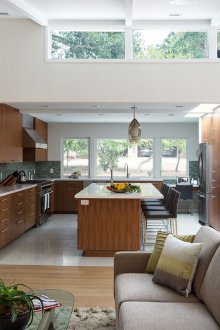 Design kitchen living room with niche