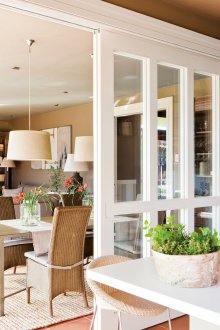 Living room kitchen design with partition