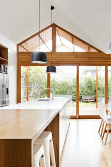 Design kitchen living room with dining room