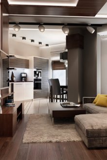 Design kitchen living room in the studio