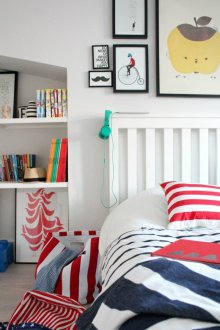 Striped kids room decor