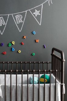 Decor on the wall of a children's room