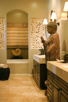 Japanese-style studio apartment bathroom