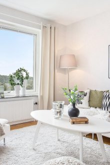 Styles of one-room apartments with decor
