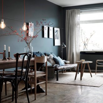 Country-style studio apartment dark