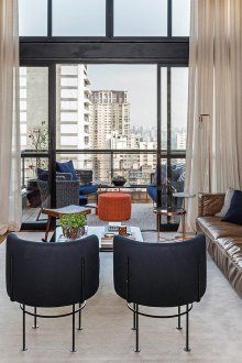Studio apartment loft with balcony