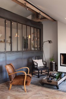 Studio apartment loft with attic