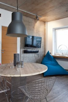 Studio apartment in the style of loft repair