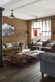 Studio apartment in the loft style