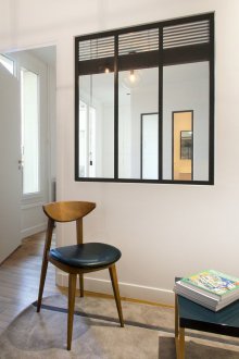 Minimalism one-room apartment monochrome