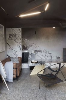 Styles of one-room apartments with marble