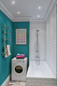 Turkuaz beyaz banyo